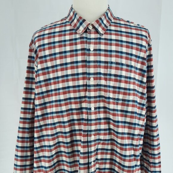 LL Bean Plaid Long Sleeve Shirt Men's Size 2XL Traditional Fit Button Down XXL - Picture 2 of 6